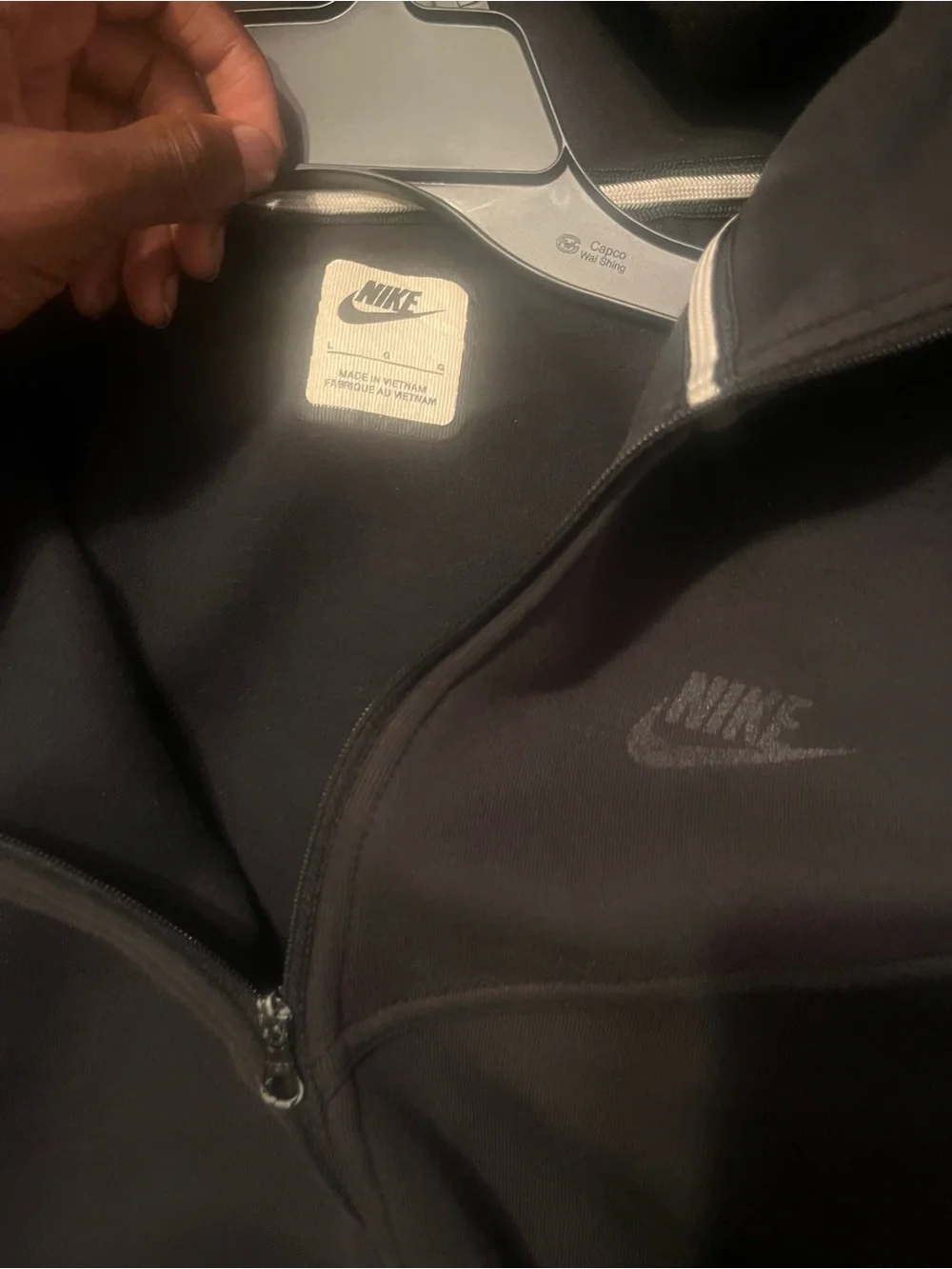 Nike Men’s Black Hooded Full-Zip Performance Jacket